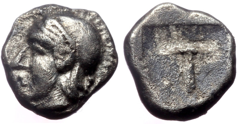 Arkadia, Tegea. AR Hemiobol, (Silver,0.36 g 8 mm),Circa 423-400 BC. Arkadia, Teg...