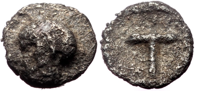 Arkadia, Tegea, AR Tetartemorion. (Silver,0.19 g 5 mm), Circa 423-400 BC. Arkadi...