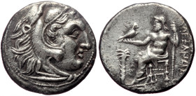Kings of Macedon. Philip III Arrhidaios. 323-317 BC. AR Drachm (Silver,3.93 g 12 mm). In the name and types of Alexander
