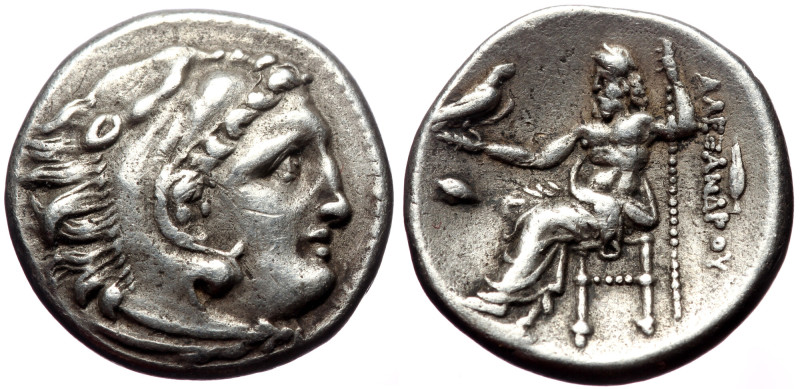 Kings of Macedon. Alexander III 'the Great', AR Drachm, (Silver, 4.23 g 17 mm), ...