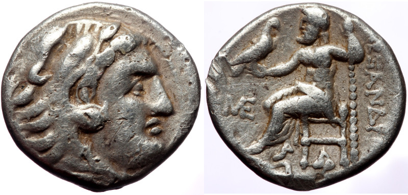 Kings of Macedon. Alexander III ‘the Great’, AR Drachm,(Silver, 4.11 g, 16 mm), ...