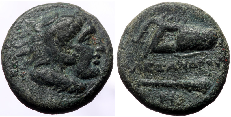 Kings of Macedon, Alexander III 'the Great' , AE, (Bronze, 5.66 g 18 mm),336-323...