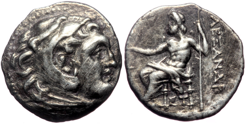Kings of Macedon. Alexander III ‘the Great’, AR Drachm, (Silver, 4.11 g, 16 mm),...
