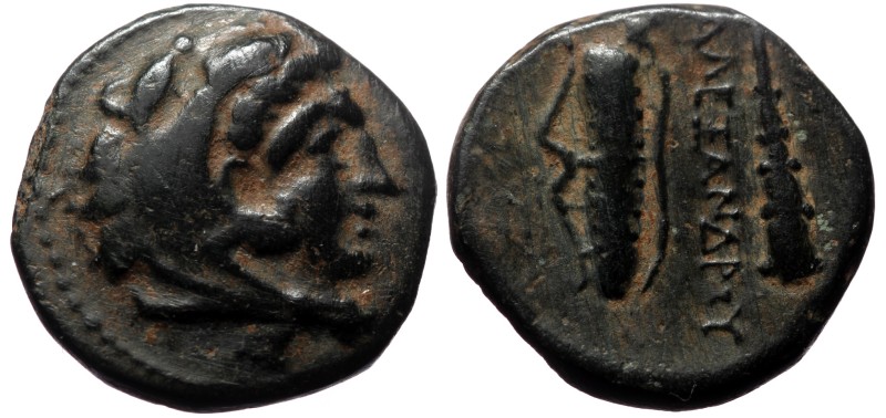 Kings of Macedon, Alexander III 'the Great', (Bronze,6.77 g 18 mm), 336-323 BC,M...