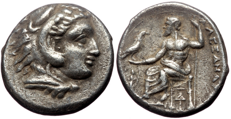 Kings of Macedon, Alexander III 'the Great', AR Drachm, (Silver, 4.02 g 21 mm), ...