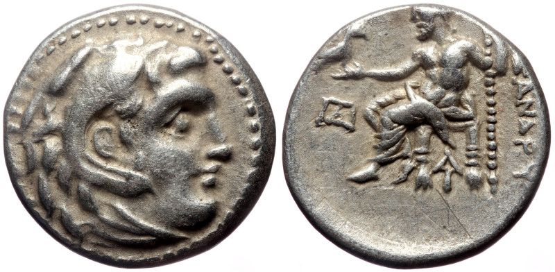 Kings of Macedon. Alexander III 'the Great', AR Drachm, (Silver,4.13 g 16 mm) ,3...