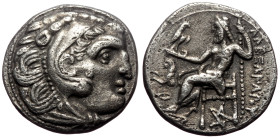 Kings of Macedon, Alexander III 'the Great', AR Drachm, (Silver,4.13 g 16 mm),336-323 BC. Kolophon.