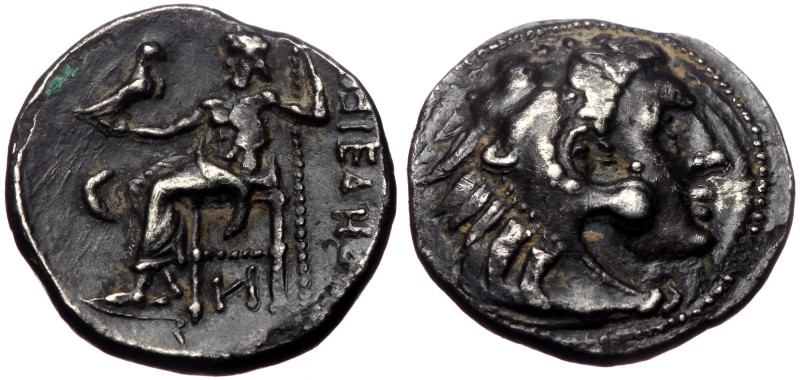 Kings of Macedon, Alexander III 'the Great', AR Drachm, (Silver,3.47 g 13 mm). 3...