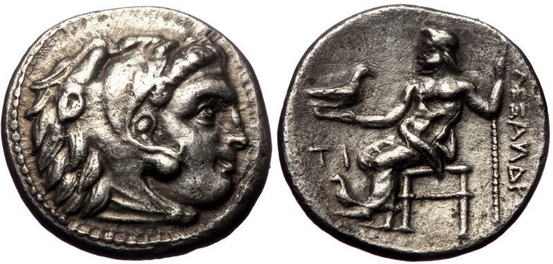 Kings of Macedon, Alexander III 'the Great', AR Drachm, (Silver,4.10 g 16 mm), 3...