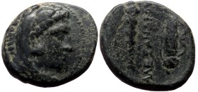 Kings of Macedon, Alexander III 'the Great', AE, (Bronze,6.18 g 19 mm), 336-323 BC, Uncertain mint. Very Rare
