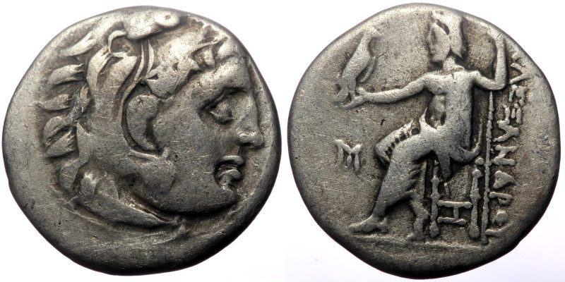 Kings of Macedon, Alexander III 'the Great', AR Drachm, (Silver, 4.11 g 17 mm), ...