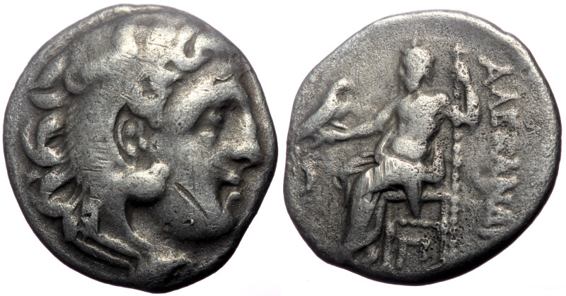 Kings of Macedon, Alexander III 'the Great', AR Drachm, (Silver, 4.08 g 18 mm), ...