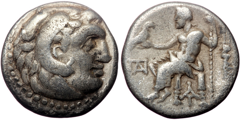 Kings of Macedon, Alexander III 'the Great', AR Drachm, (Silver, 3.81 g 16 mm), ...