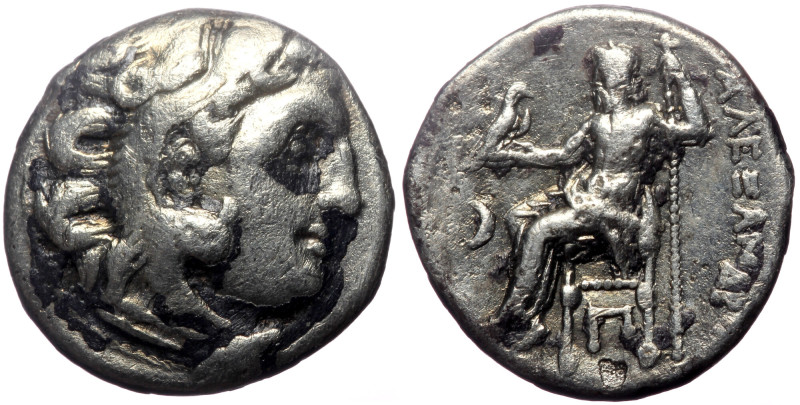 Kings of Macedon, Alexander III 'the Great', AR Drachm, (Silver, 4.00 g 16 mm), ...