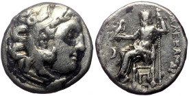 Kings of Macedon, Alexander III 'the Great', AR Drachm, (Silver, 4.00 g 16 mm), 336-323 BC. Kolophon.
