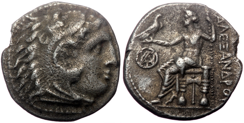 Kings of Macedon, Alexander III 'the Great', AR Drachm, (Silver, 3.99 g 18 mm), ...