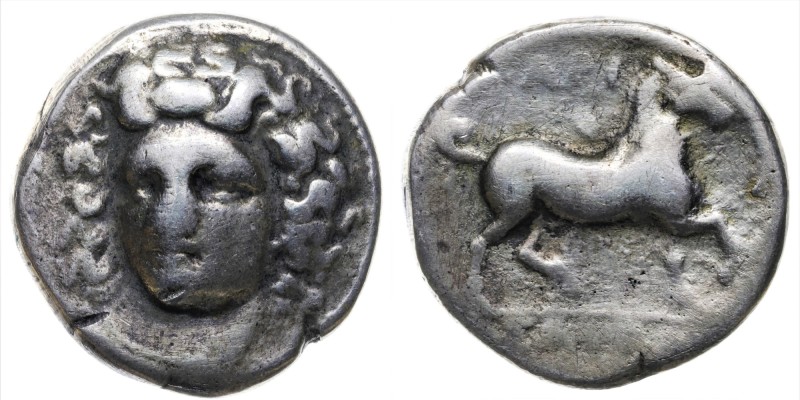 Larissa , Thessaly AR Didrachm or Stater (c. 356-342 BC) Larissa , Thessaly AR D...
