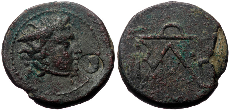 Kings of Bosporos, Pantikapaion, Polemo I, AE, (Bronze,12.42 g 24 mm),Circa 37-8...