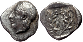Aeolis, Elaia,AR Diobol, (Silver,1.29 g 10 mm), Circa 460-400 BC.