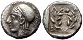 Aiolis, Elaia, AR Diobol, (Silver, 1.32 g 10 mm),Circa 350-320 BC.