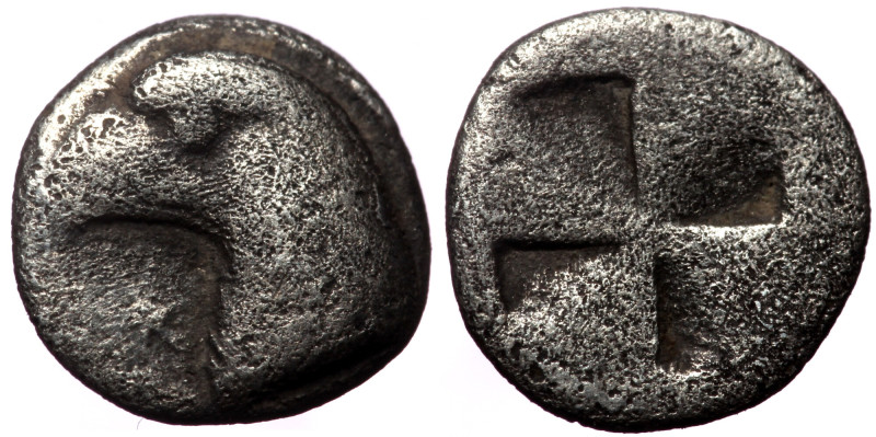 Aeolis, Kyme, AR Hemiobol, (Silver, 0.24 g 8 mm), Circa 480-450 BC. Aeolis, Kyme...