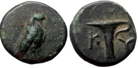 Aeolis, Kyme, AE,(Bronze,1.01 g 10 mm), Circa 350-250 BC.