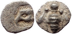Ionia, Ephesos, AR Tetartemorion, (Silver, 0.21 g 7 mm), Circa 500-420 BC.