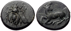 Ionia, Ephesos. AE, (Bronze, 2.09 g 13 mm), 4th century BC, Uncertain, magistrate.