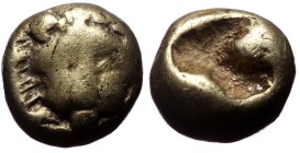 Ionia, Miletos, EL 1/24 Stater, (Elektron, 0.58 g 4 mm),Circa 600-550 BC.