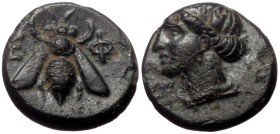 Ionia, Ephesos, AE, (Bronze, 1.17 g 10 mm), Circa 375-325 BC.