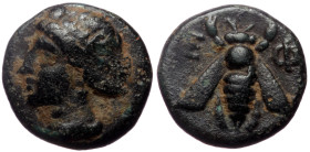 Ionia, Ephesos, AE, (Bronze, 1.36 g 10 mm), Circa 375-325 BC.