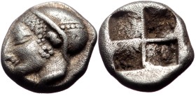 Ionia, Phokaia, AR Diobol, (Silver,1.29 g 9 mm), Circa 521-478 BC.