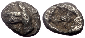 Ionia, Phokaia, AR Tetartemorion, (Silver,0.23 g 6 mm), Circa 521-478 BC.