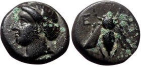 Ionia, Ephesos, AE, (Bronze,1.37 g 11 mm),Circa 375-325 BC.