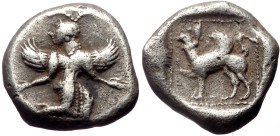 Caria, Kaunos, AR Hemidrachm, (2.85 g 11 mm), Circa 490-470 BC.