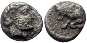 Caria, Mylasa, Hekatomnos, AR Diobol,(Silver,1.03 g 9 mm), Circa 392/1-377/6 BC. Rare!