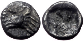 Caria, Kos, AR Hemiobol, (Silver,0.58 g 8 mm),Circa 500-480 BC.