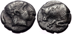 Caria, Mylasa, Hekatomnos, AR Diobol, (Silver, 1.10 g 10 mm), 392-376 BC.