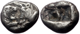 Kings of Lydia, Sardes, Kroisos, AR 1/6 Stater. (Silver, 1.67 g 10 mm), Circa 564/53-550/39 BC.