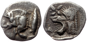 Mysia, Kyzikos, AR Hemiobol, (Silver,0.37 g 9 mm), Circa 450-400 BC.