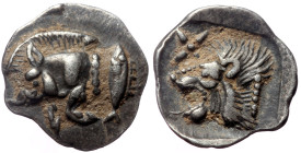 Mysia, Kyzikos, AR Hemiobol, (Silver,0.31 g 6 mm), Circa 450-400 BC.