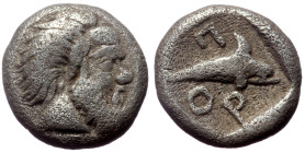 Mysia, Pordosilene, AR Hemiobol. (Silver, 0.50 g 7 mm), Circa 400 BC.
