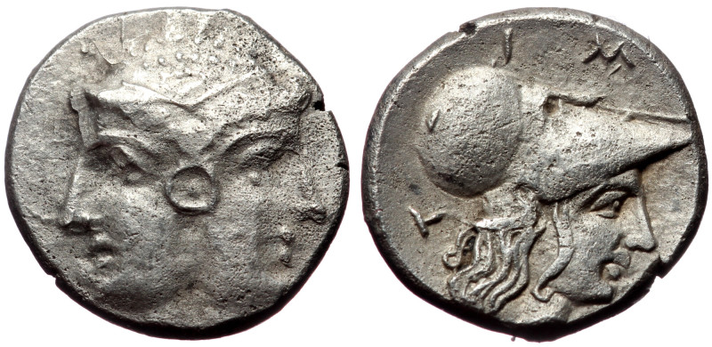 Mysia, Lampsakos, AR Diobol. (Silver, 1.23 g 10 mm), 4th-3rd centuries BC. Mysia...