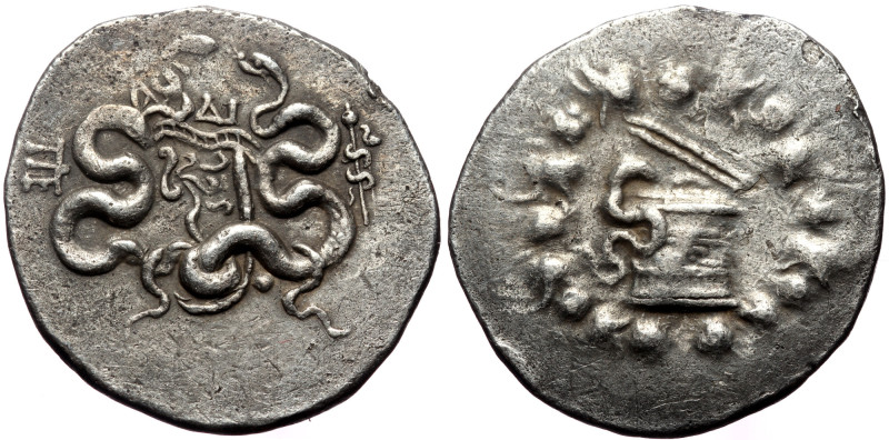 Mysia. Pergamon, AR Cistophoric Tetradrachm, (Silver, 12.27 g 29 mm), Circa 133-...