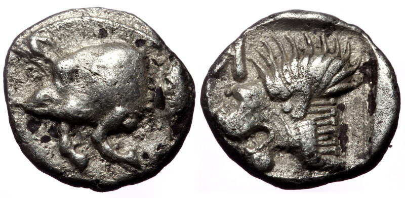 Mysia, Kyzikos, AR Obol, (Silver, 0.83 g 9 mm), Circa 450-400 BC. Mysia, Kyzikos...