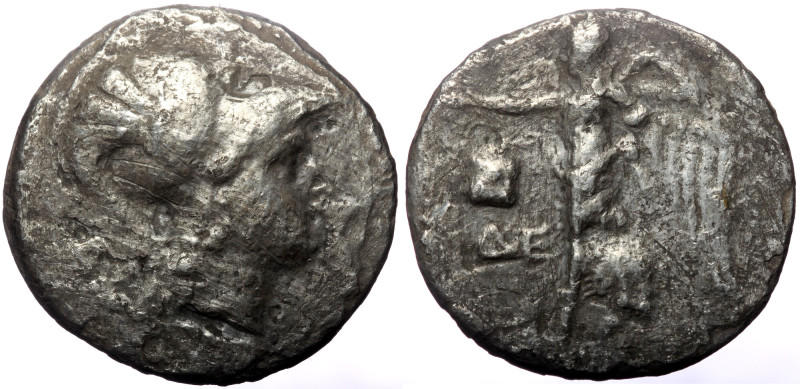 Pamphylia, Side, AR Tetradrachm, (Silver, 14.99 g 17 mm), Circa 205-100 BC. Dein...