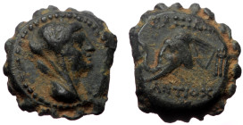 Seleukid Kingdom, Antioch, Antiochos IV Epiphanes, AE, (Bronze, 3.38 g 14 mm), Circa 175-164 BC.