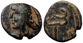 Kings of Parthia, Uncertain, AE (Bronze, 0.83 g, 10 mm). Circa 1st century BC- 1st century AD.