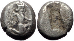 Persia, Achaemenid Empire, Time of Artaxerxes I to Xerxes II AR Siglos, (Silver, 5.11 g 15 mm), Circa 455-420 BC, Sardes