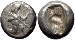 Persia, Achaemenid Empire. Sardes. Time of Darios I to Xerxes II, AR Siglos, (Silver, 5.14 g 14 mm), 485-420 BC.